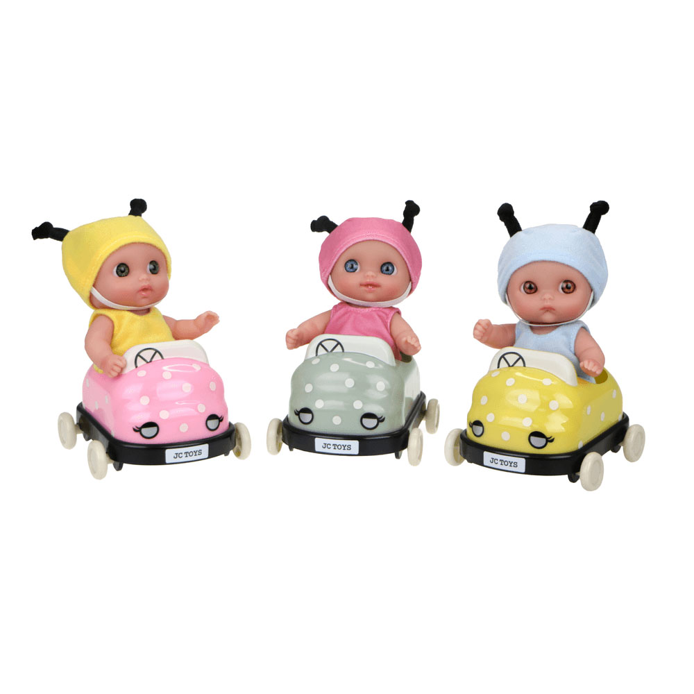 JC Toys - Lil Cutesies Baby Doll With Bugs Car - Color May Vary - 1 Pc