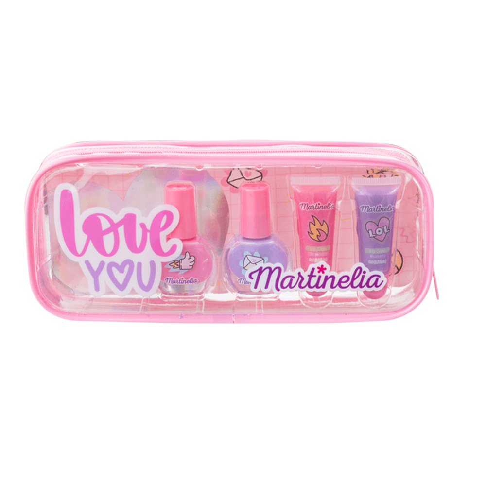 Martinelia - Super Girl Nail Polish And Lip Gloss With Bag Set - 5 Pc Set