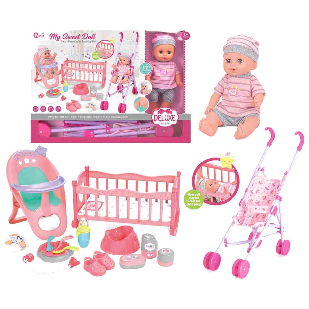 في دورا دولز - مجموعة دمية طفل 3 في 1 مع ملحقات - عدد 13