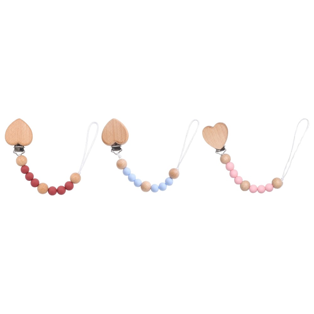 Factory Price - Heart Beaded Pacifier Clip