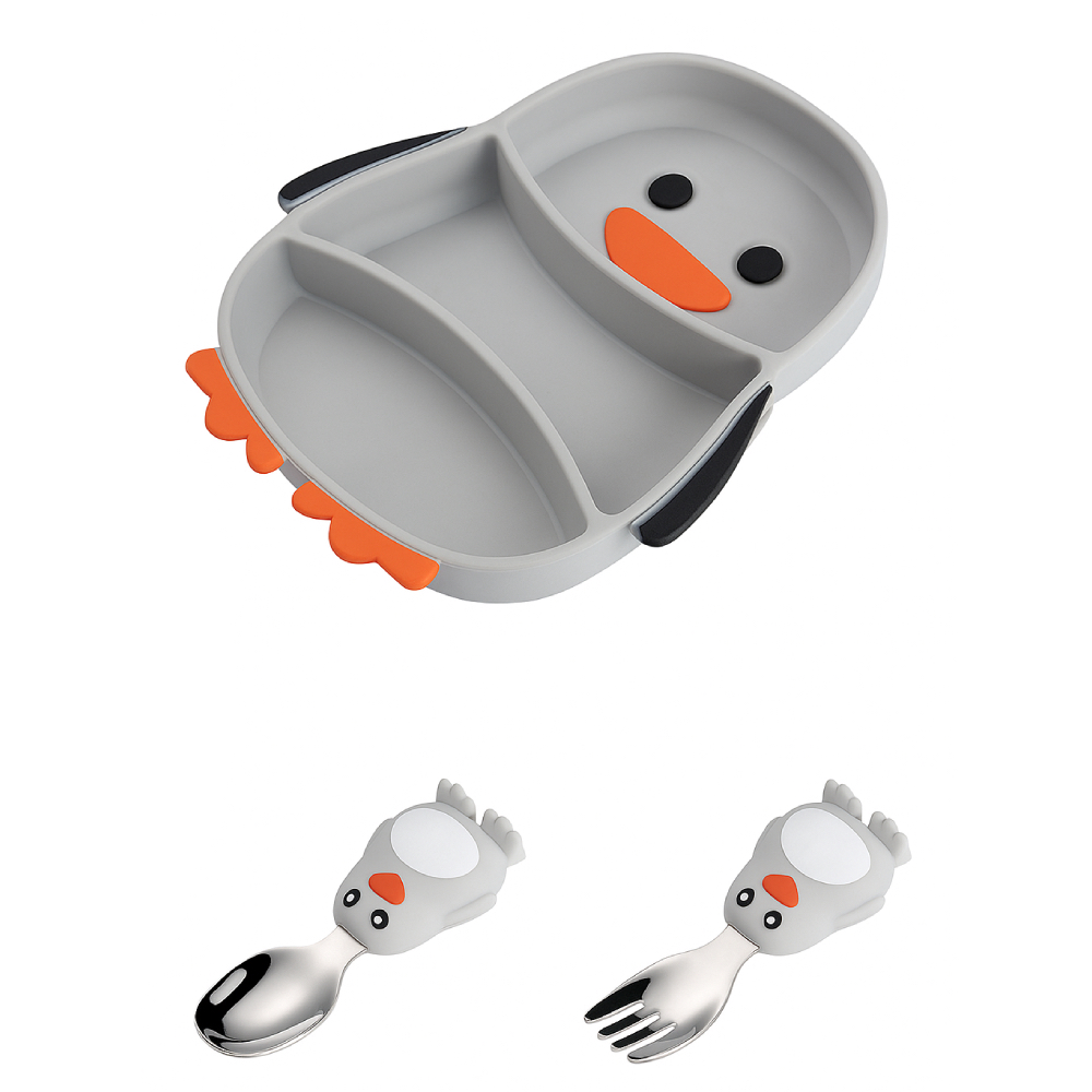 Factory Price Elena Kids Silicone Tableware - Penguin