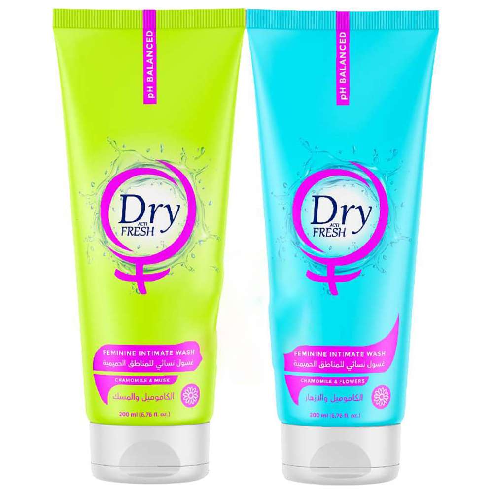 Dry - Fresh Chamomile Musk Intimate Gel Wash - 200 ml - Pack of 2