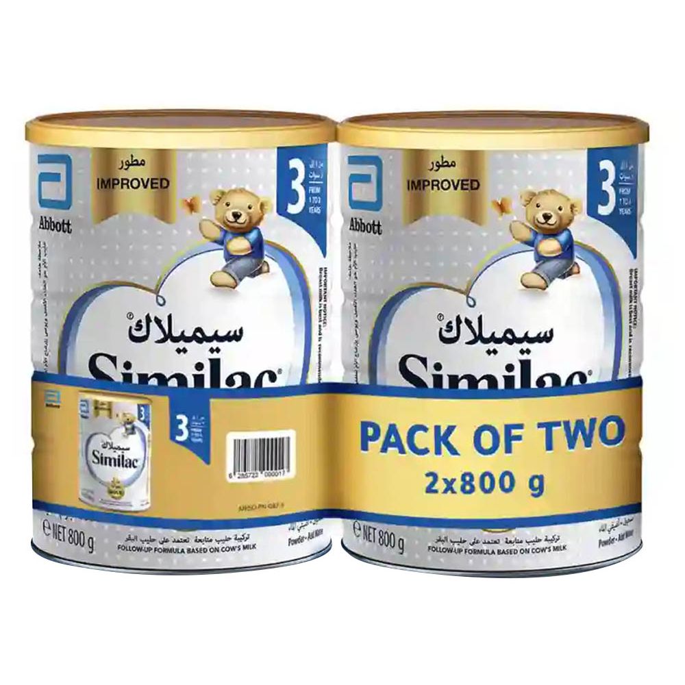 Similac - Gold Follow Up Stage 3 Mlik Formula - 800 gm - 2 Pcs