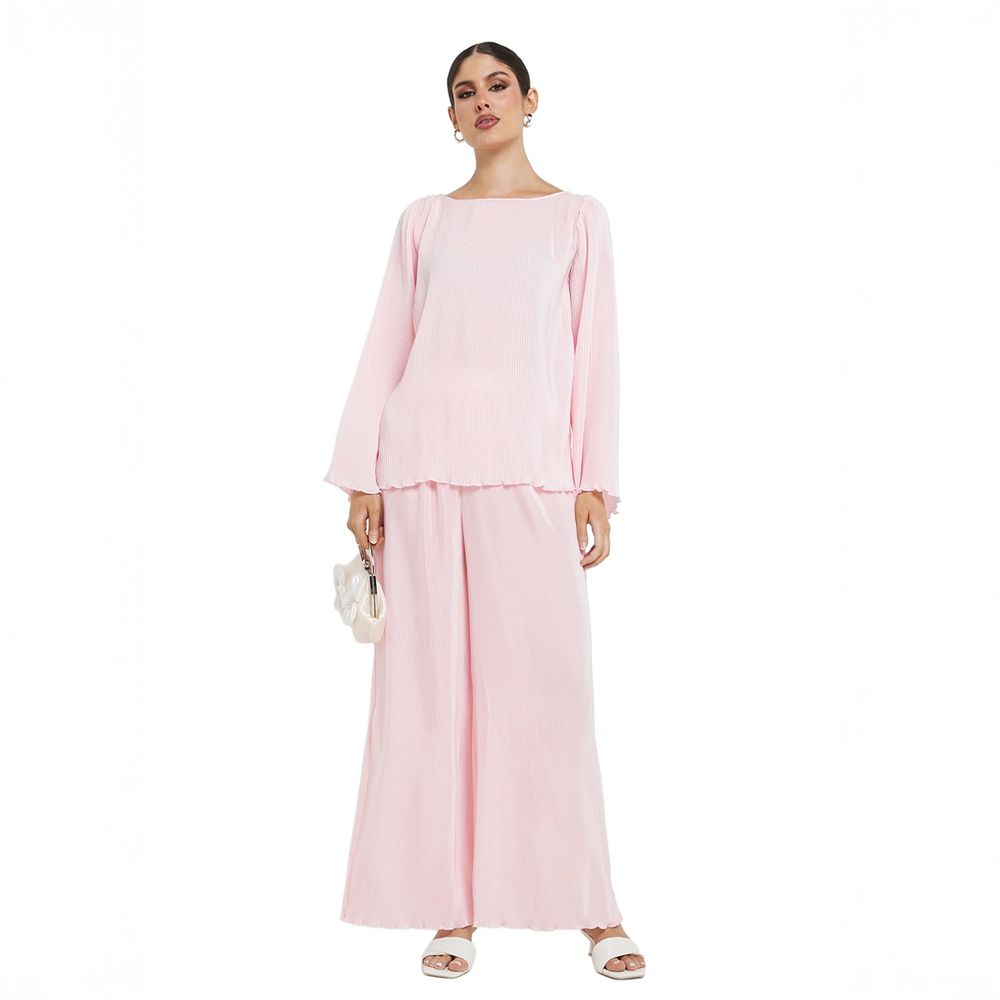 Si Noir - Women' Soft Pleated Pants - Blush