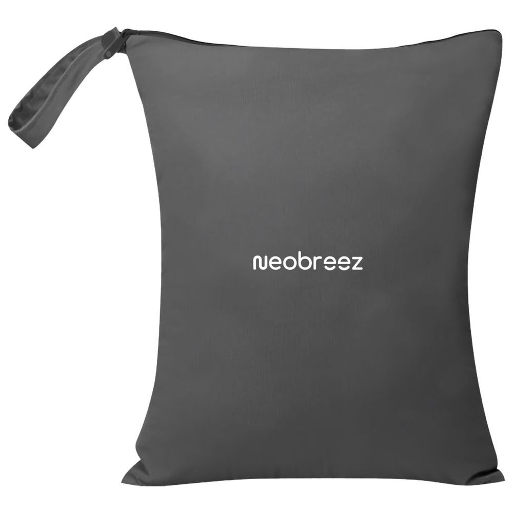 Free - Neobreez Wet & Dry Bag, Leak-Proof 25x35cm For Diaper Bag/Stroller - Grey