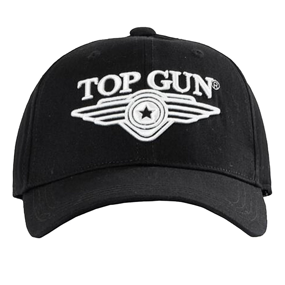 توب غان - قبعة أطفال بشعار ثلاثي الأبعاد - أسود/أبيض