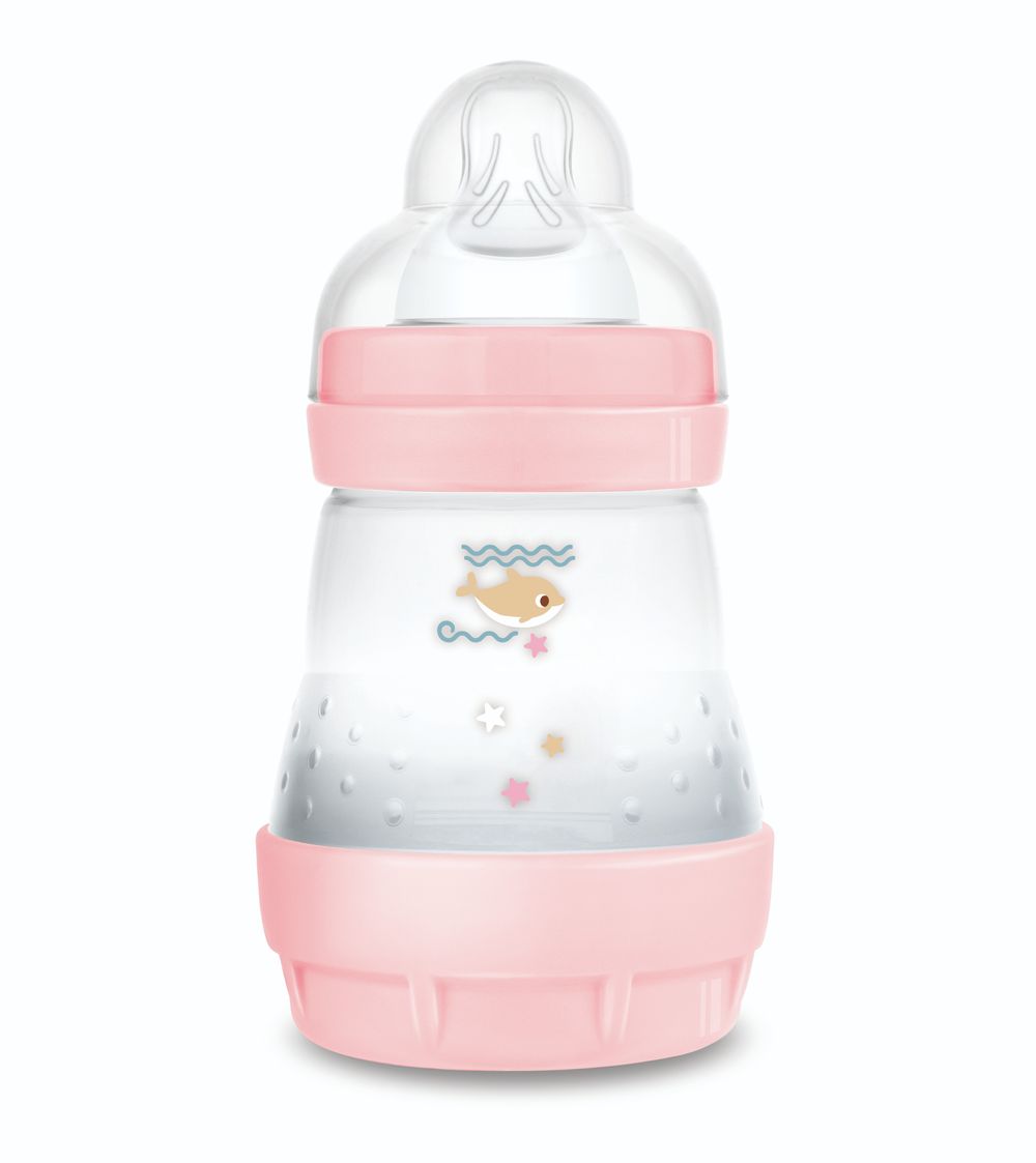 Mam - Baby Easy Start Anticolic Silicone Bottle - Sealife Pink - 160 ml
