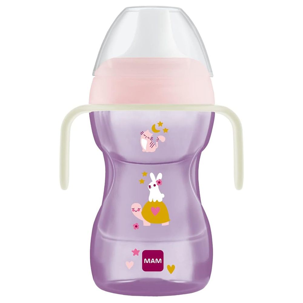 Mam - Baby Fun To Drink Better Together Night Silicone Cup - Purple - 270 ml