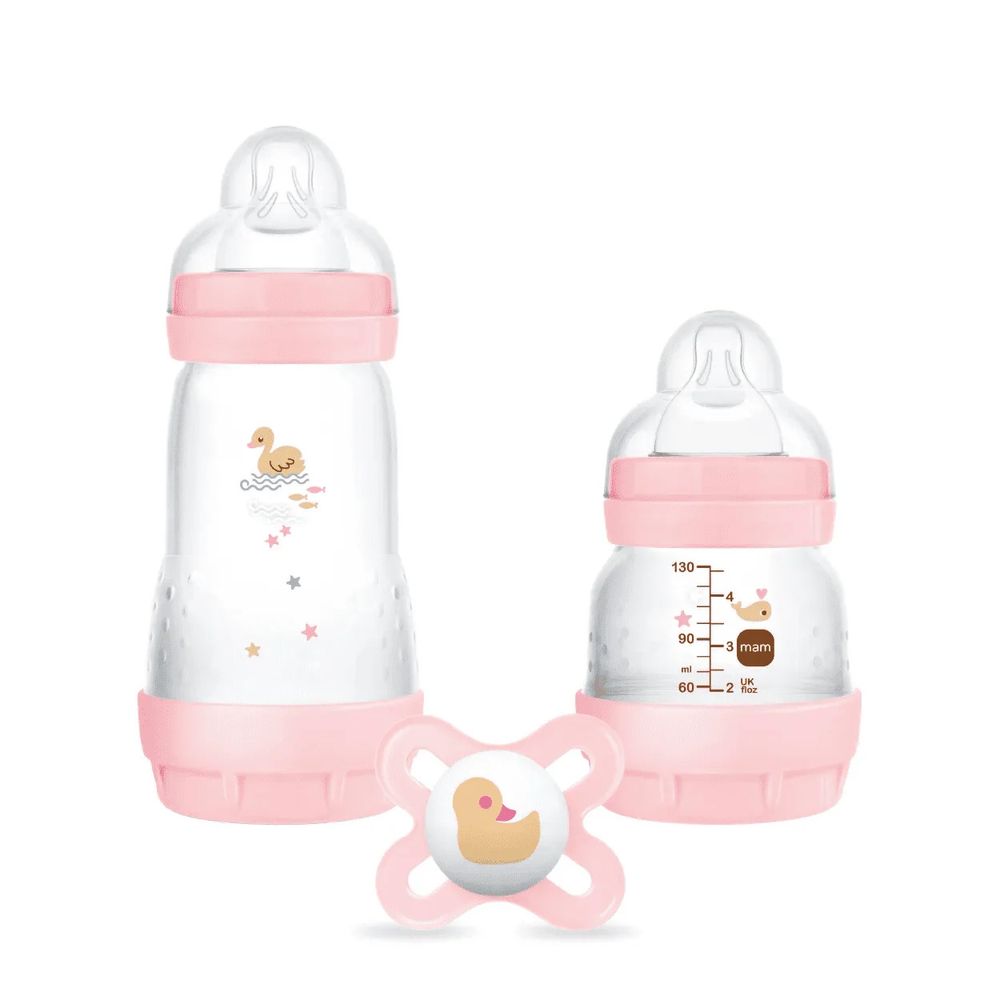 Mam - Baby Easy Start Anticolic Starter Set - Sealife Pink - 3 pc Set