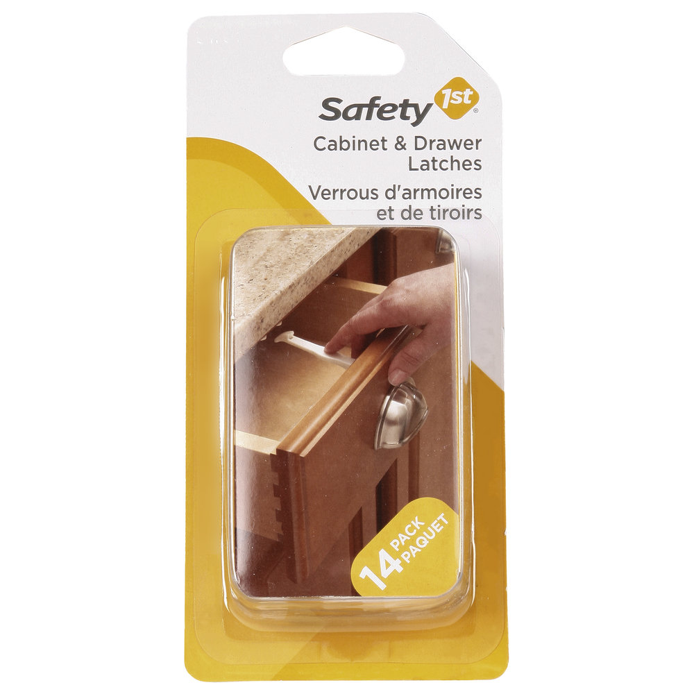 Safety 1st - Cabinet & Drawer Latch - White - 14 Pcs