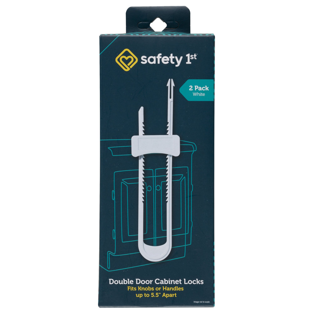 Safety 1st - Double Door Baby-Proofing Cabinet Lock - 2 Pc Set