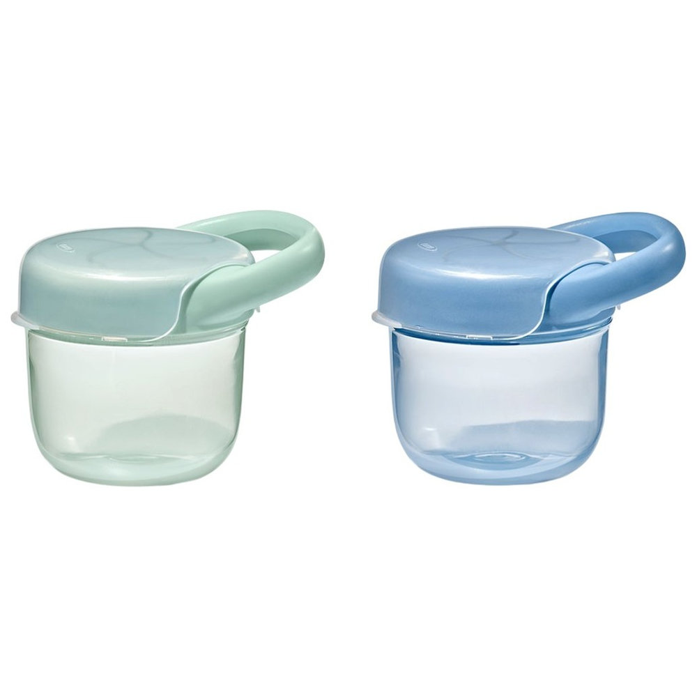Oxo-Tot - Snack Cup With Lid - Opal/Dusk - 2 Pcs
