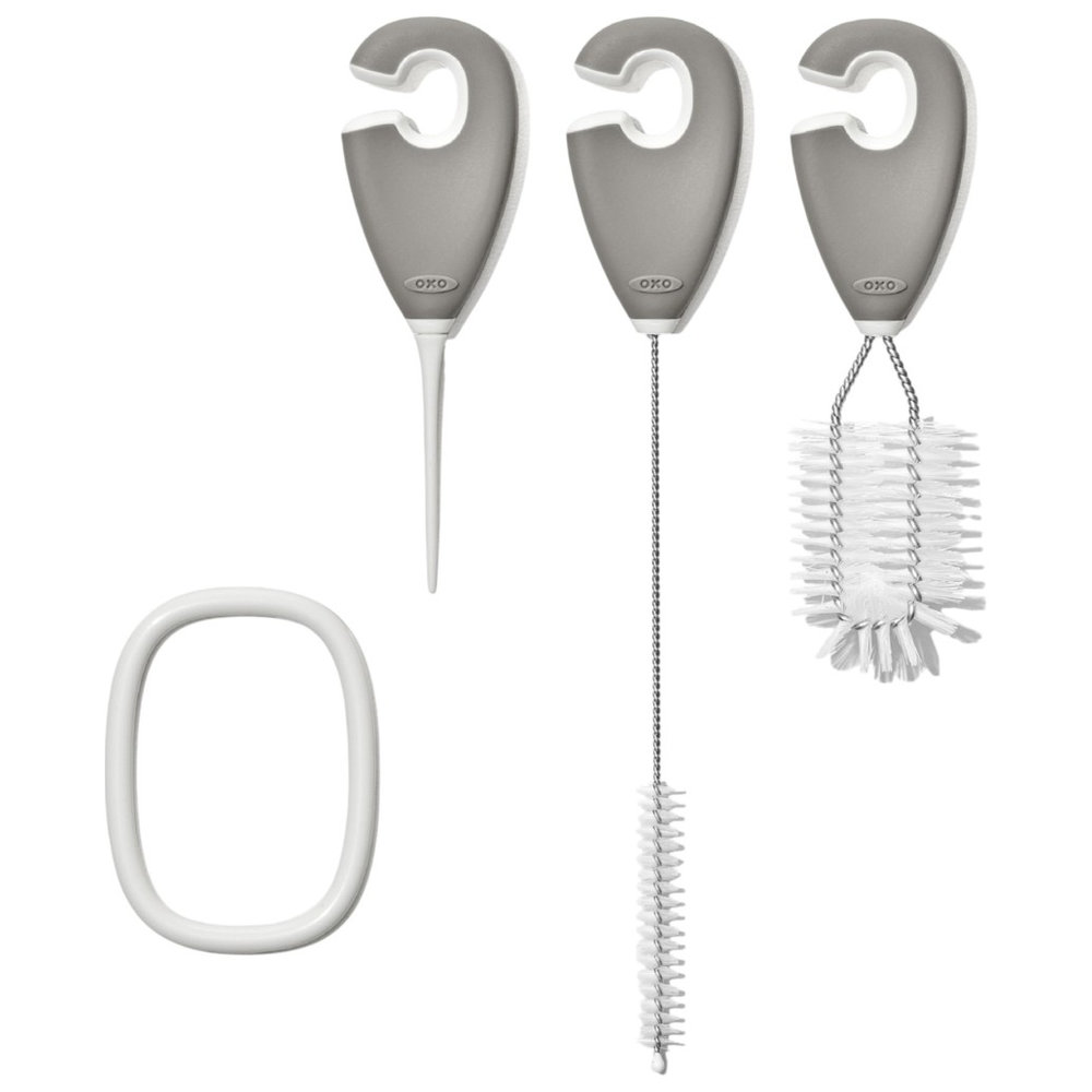 Oxo-Tot - Cleaning Set For Straw And Sippy Cup - Pebble - 3 Pcs