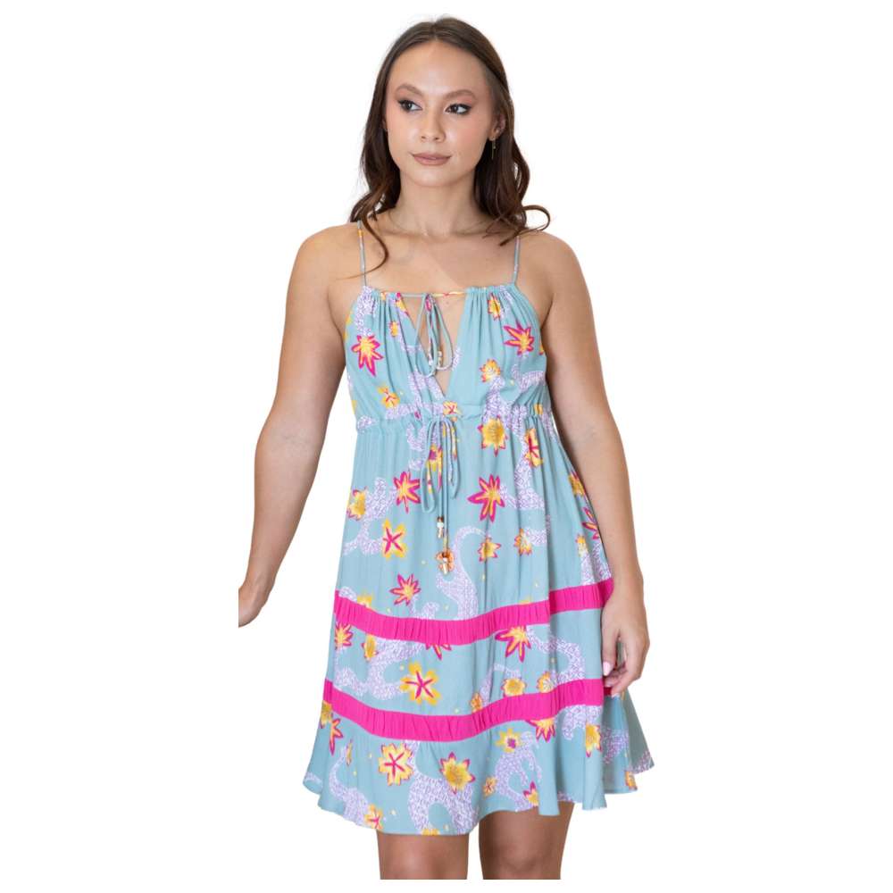 Stylebug - Women's Printed Mini Dress - Blue