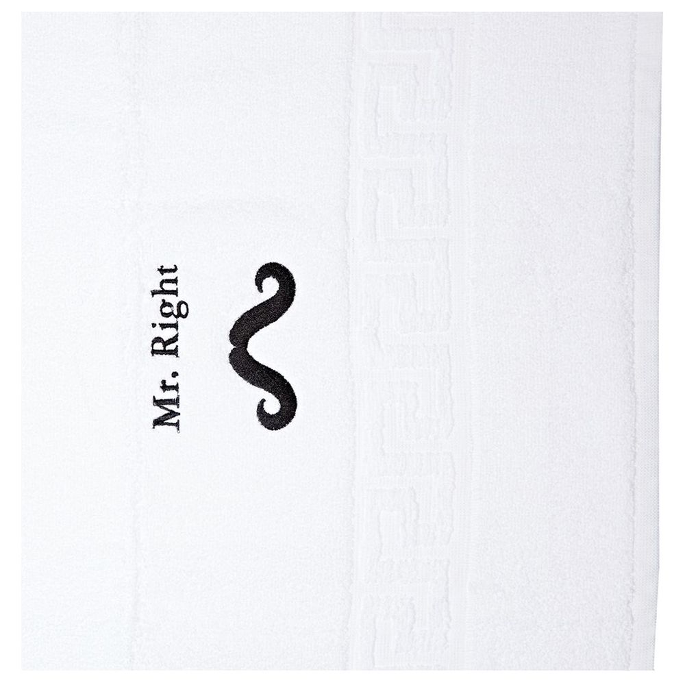 BYFT - Premium Mr. Right Hand Towel - White