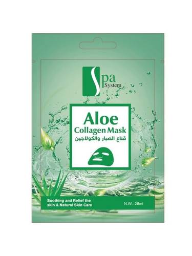Spa System - Aloe Vera & Collagen Facial Sheet Mask