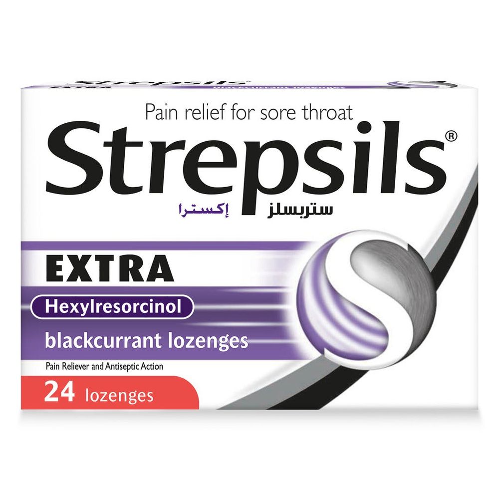 Strepsils Extra - Blackcurrant - 24 Lozenge