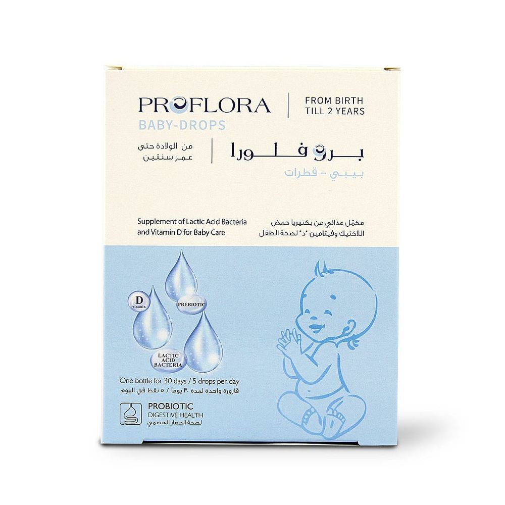 Proflora Baby Drops - Infant Probiotic with Vitamin D3 for Colic Relief, Digestive Comfort & Immune Support