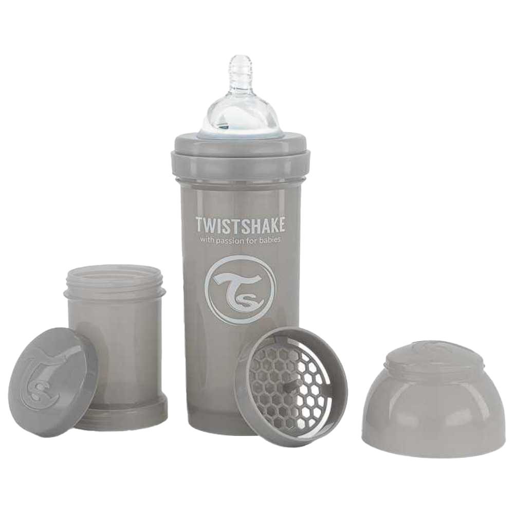 Twistshake - Anti-Colic Baby Bottle - Pastel Grey - 125 ml