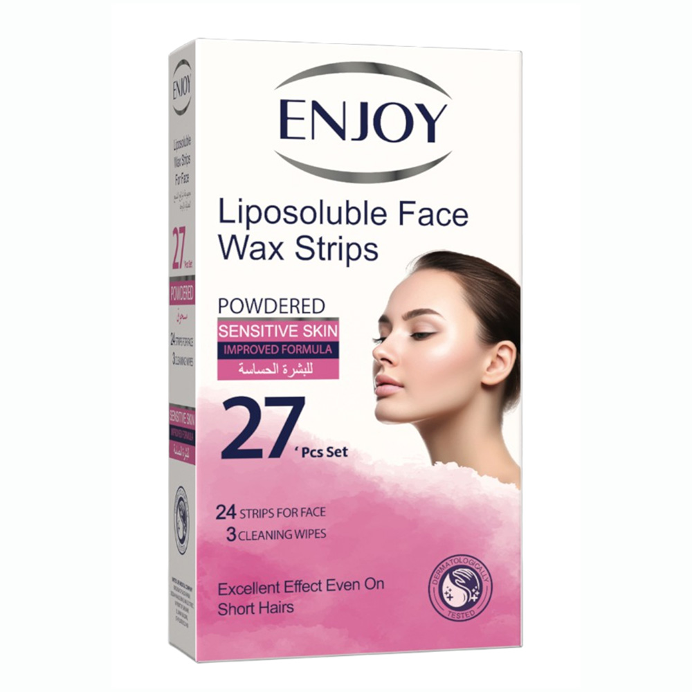 إنجوي - مجموعة شرائح شمع الوجه القابلة للذوبان في الدهون للبشرة الحساسة - بودرة - 27 قطعة
