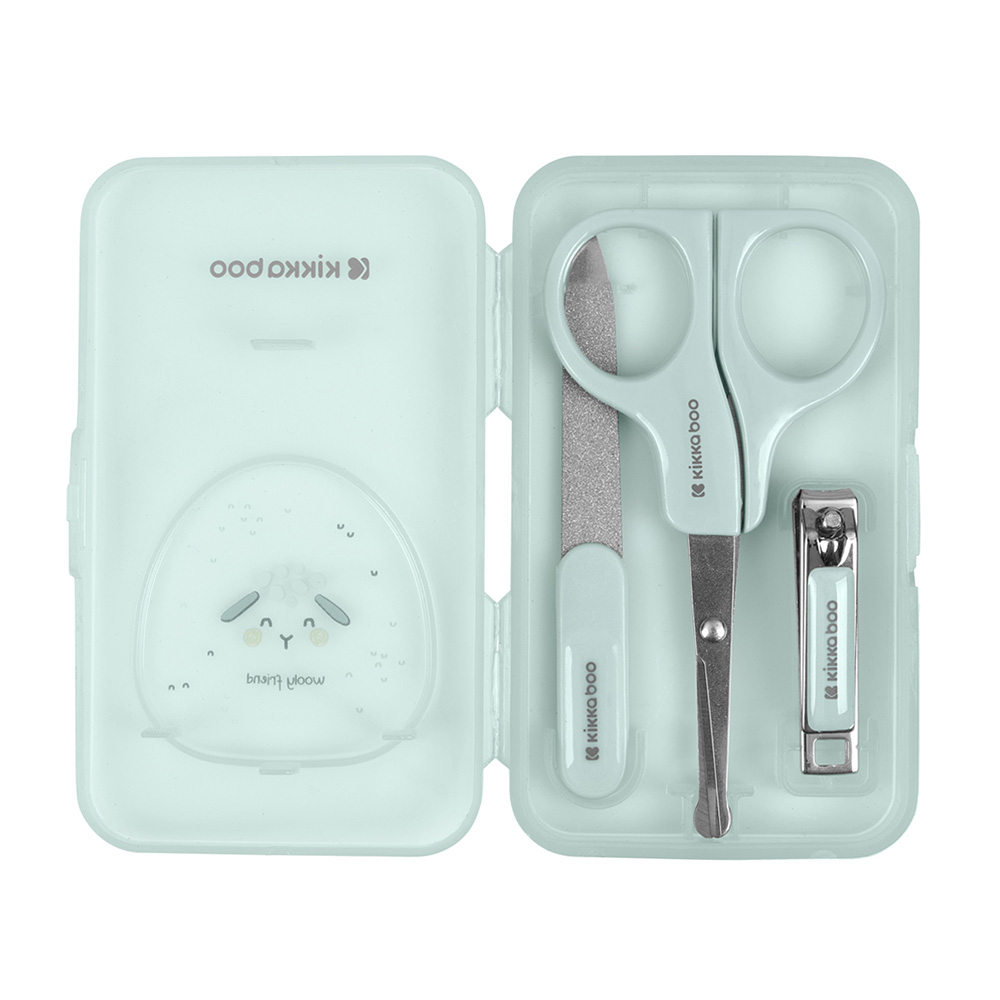Kikkaboo - Sleepy Sheep Manicure Kit - Green - 3 Pc Set