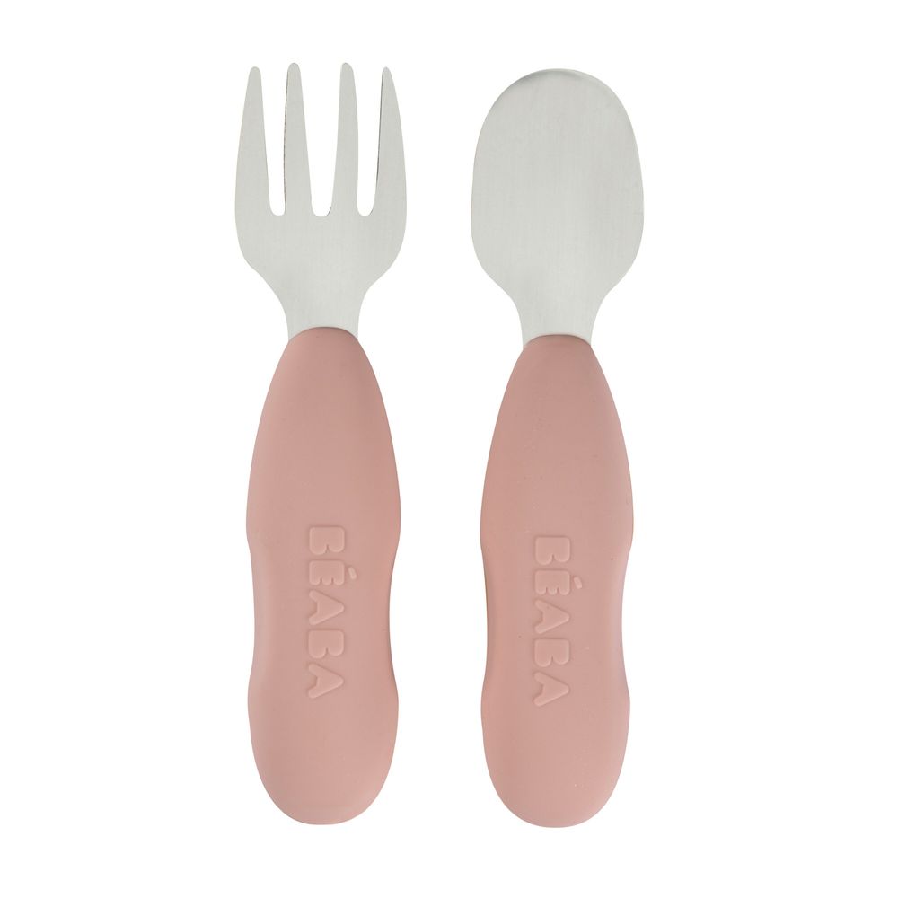 Beaba Stainless Steel Pre-Cutlery Set Cotton Candy - 2 Pcs