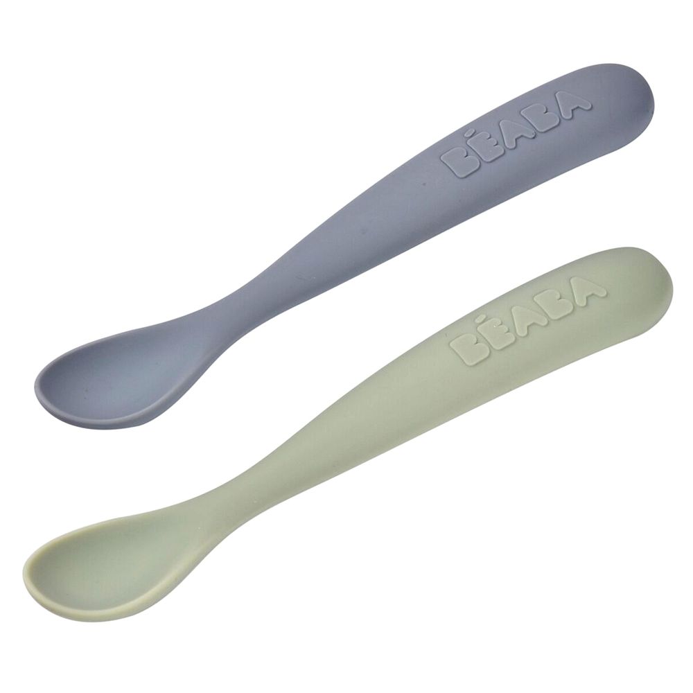Beaba - 1st Age Silicone Spoons & Carrying Case Set - 3 Pcs