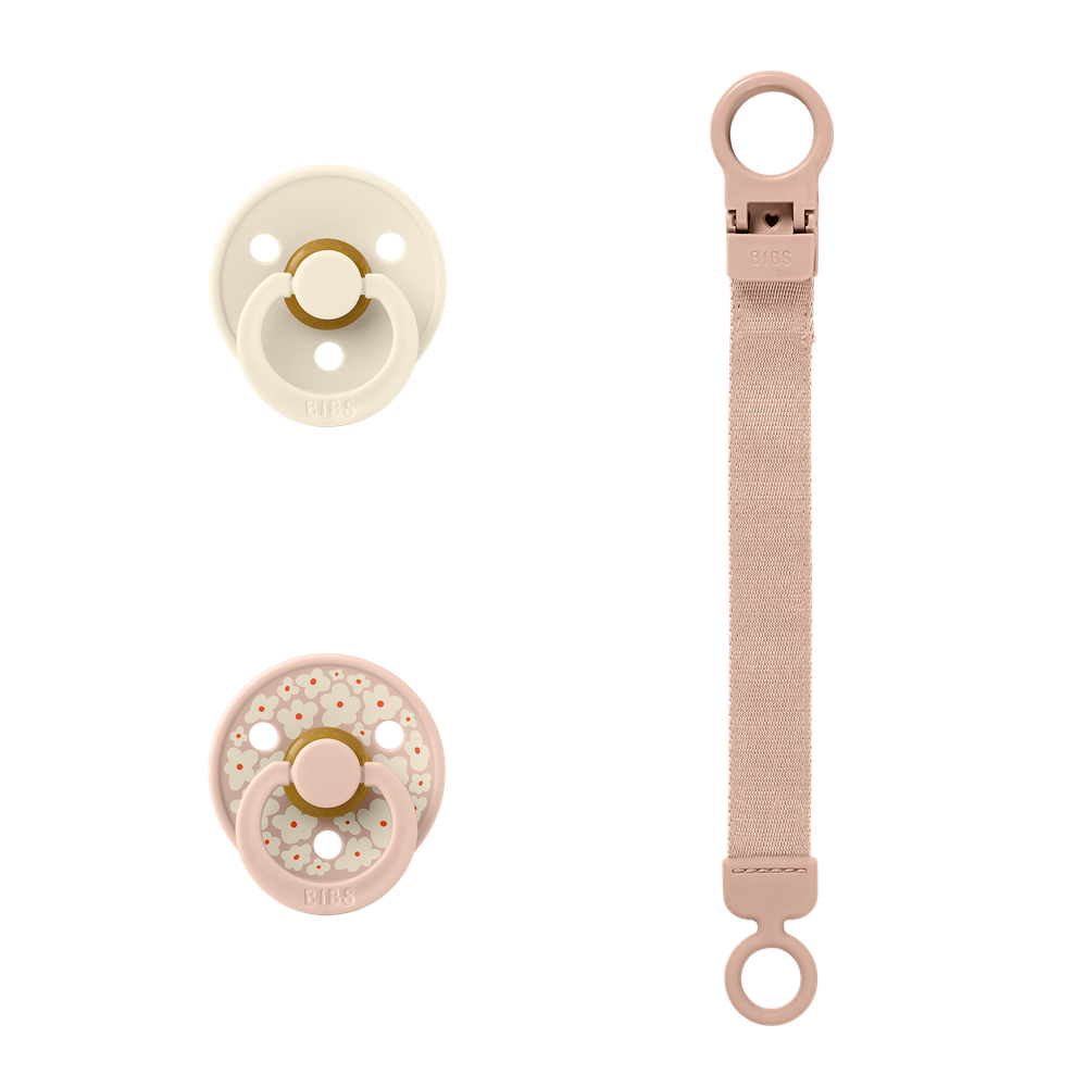Bibs - Latex Pacifier & Loop Clip 0-6M - Size 1