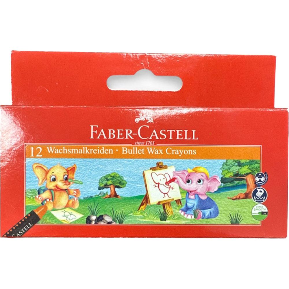 Faber Castell - Bullet Wax Crayons - 12 Pc Set