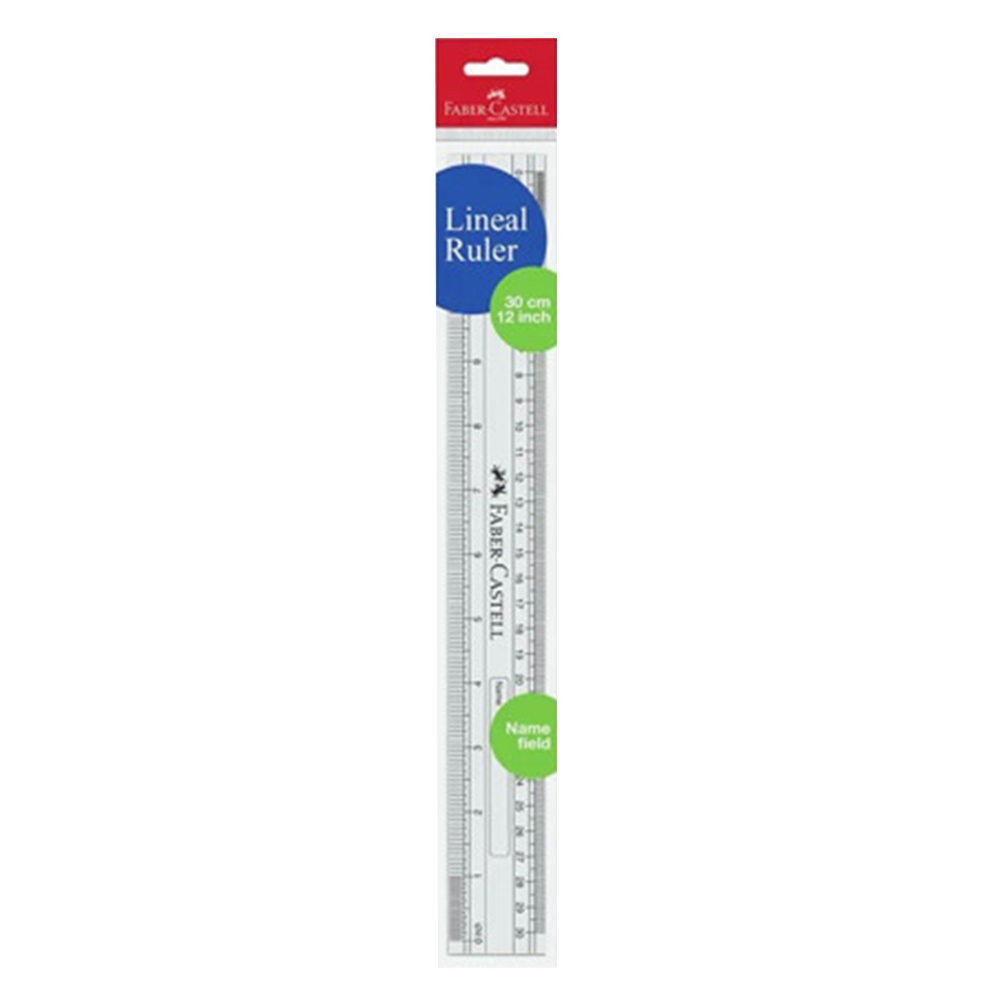 Faber Castell - Transparent Plastic Ruler - 30cm