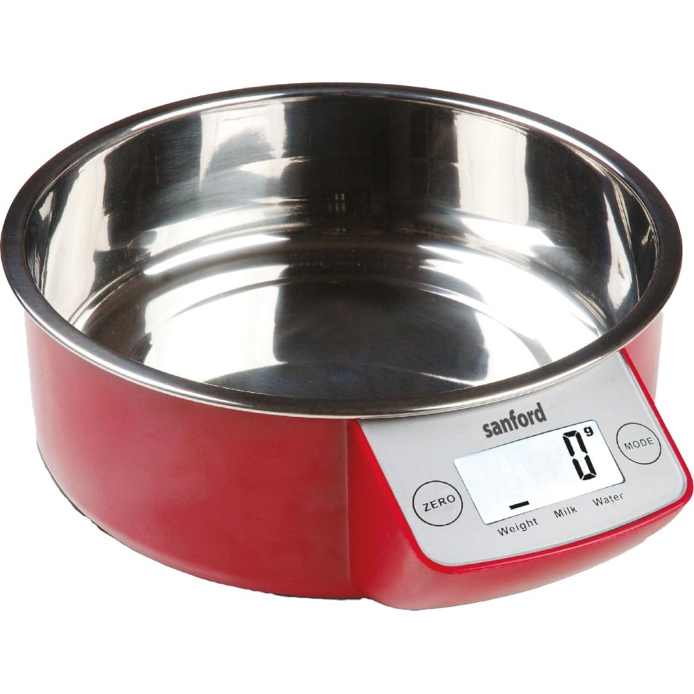Sanford - LCD Electric Kitchen Scale - Red - 5 Kg