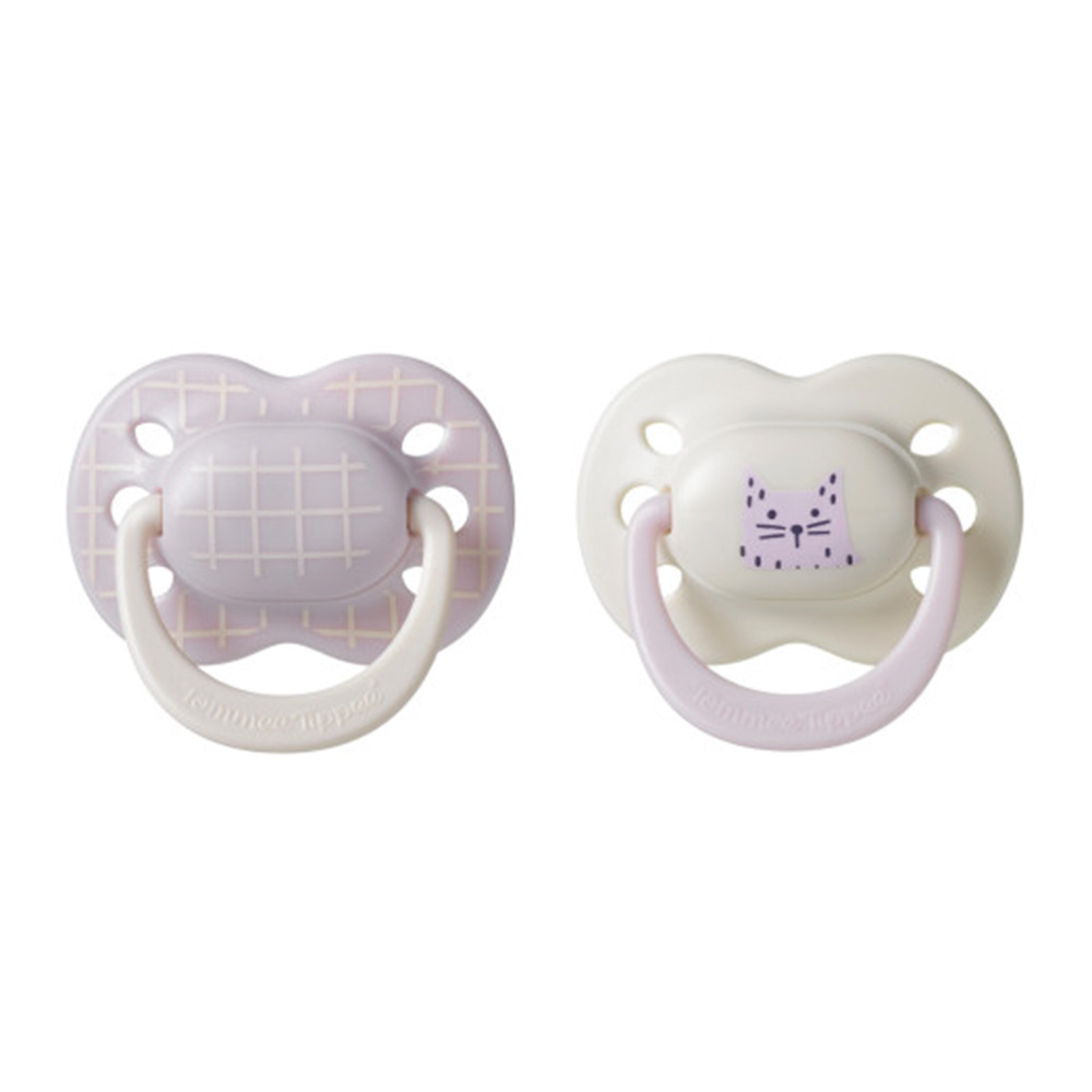 Tommee Tippee - Ultra Fit Silcone Soother - 0-6M - Girl Deco - Color May Vary - 2 Pcs