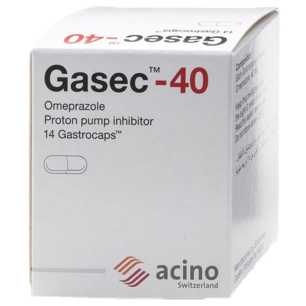 Gasec Capsule 40 mg - 14 Pcs