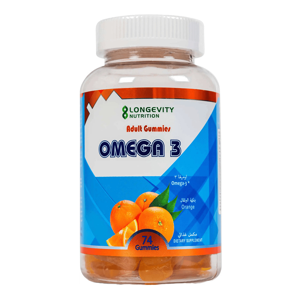 إطالة العمر - 74 قطعة من حلوى أوميغا 3 للبالغين