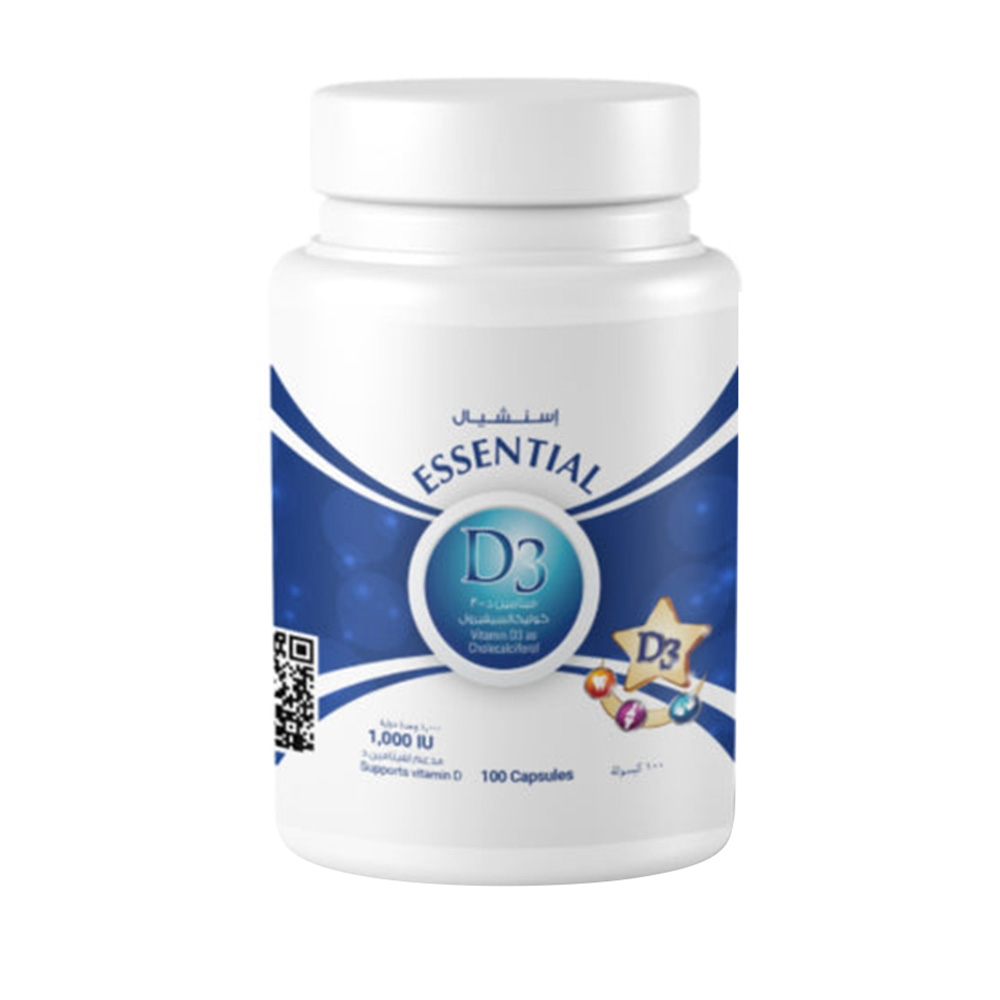 فيتامين د3 الأساسي 1000 وحدة دولية - 100 قرص