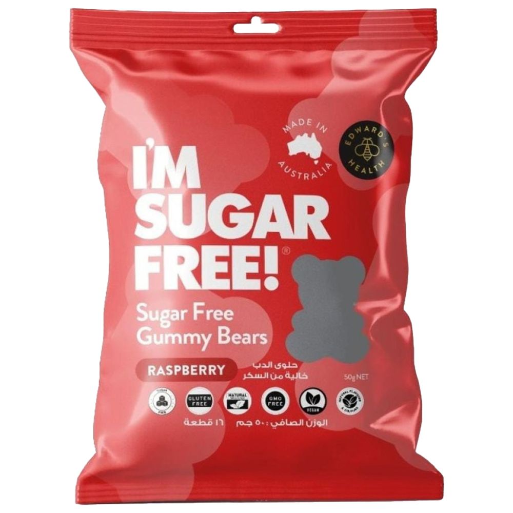 I Am Sugar Free Gummies - Raspberry - 50 gm