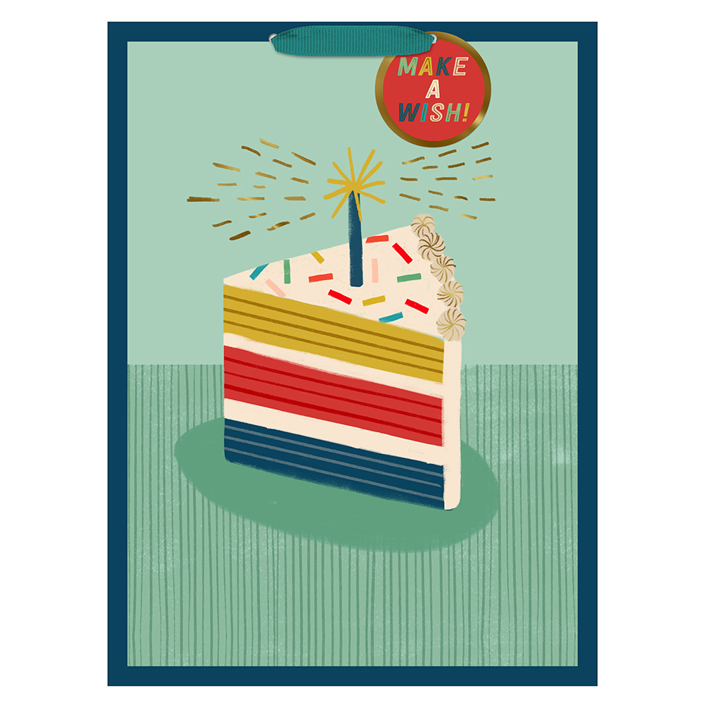 Hallmark - Mega Half Slice Of Cake Jumbo Gift Bag