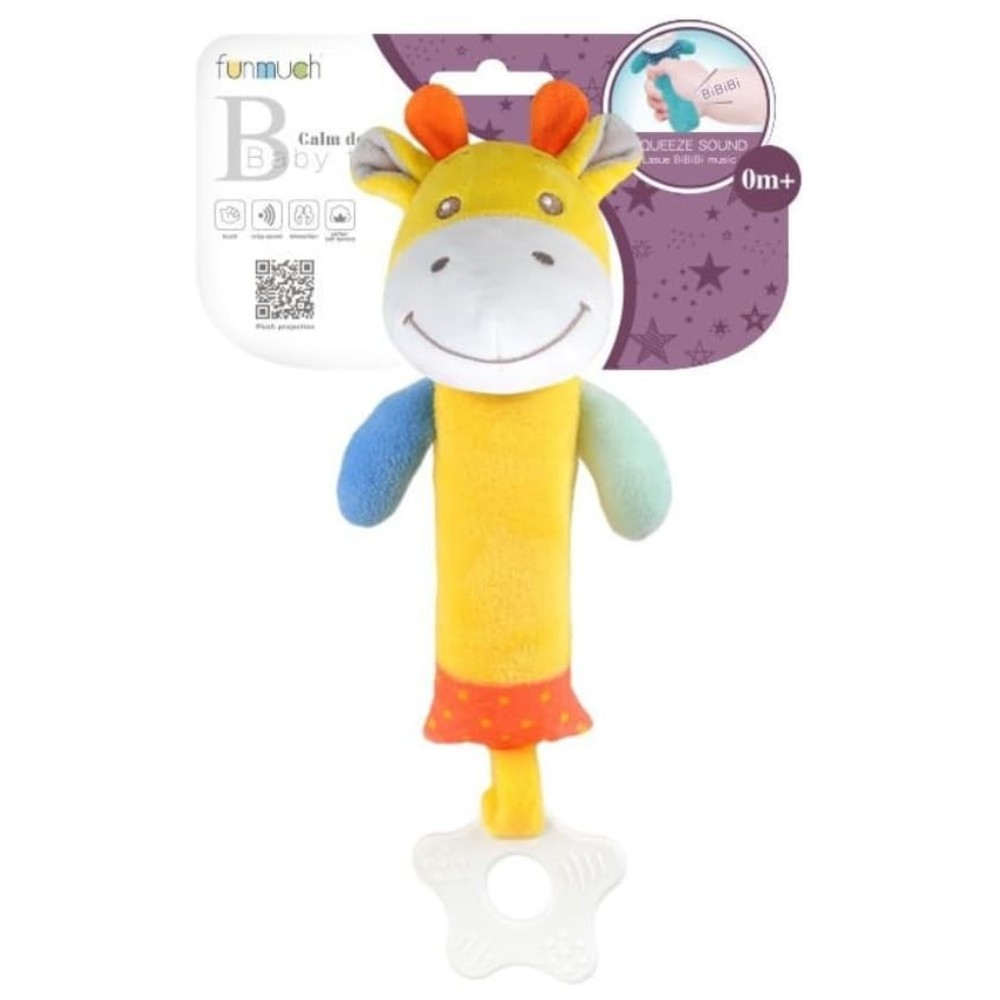 Funmuch - Plush Giraffe Rattle And Teether Toy
