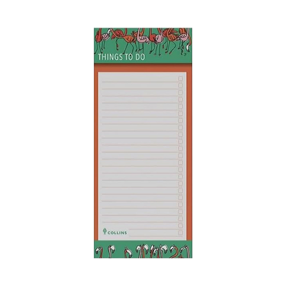 كولينز - دفتر ملاحظات فلوريش لقائمة المهام مع شريط مغناطيسي - أخضر