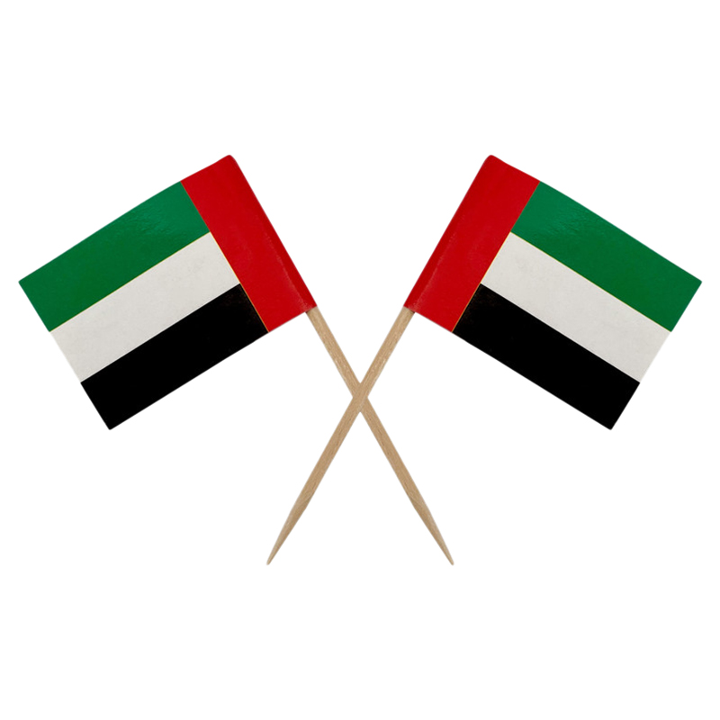 Party Magic - UAE Flag Cocktail Sticks - 3.5x6.5cm - 100pcs