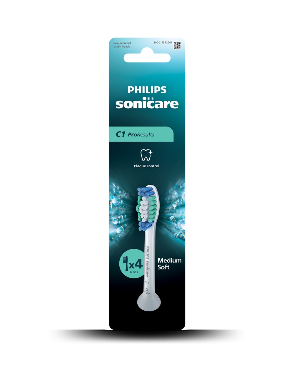 Philips - Sonicare C1 Pro Results Brush Head - White - 4 Pcs