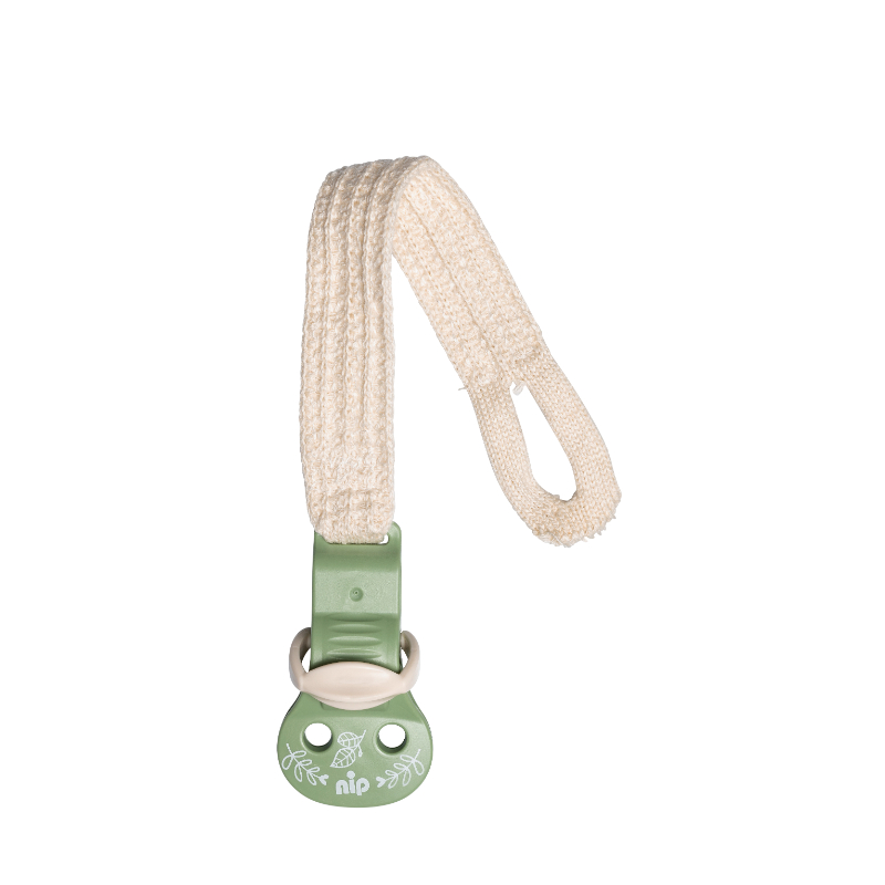 Nip - Organic Cotton Pacifier Strap - Green