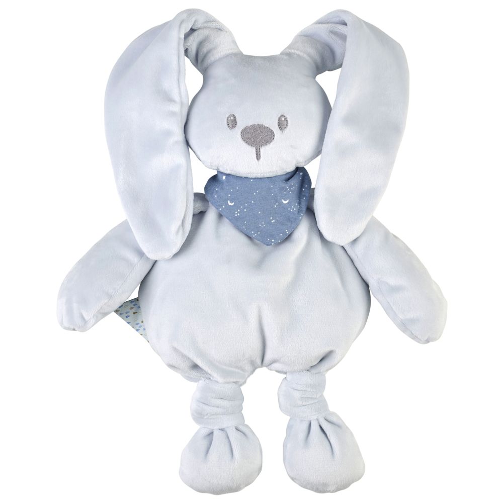 Nattou - Lapidou Cuddly Toy With Scarf - Light Blue - 4 cm
