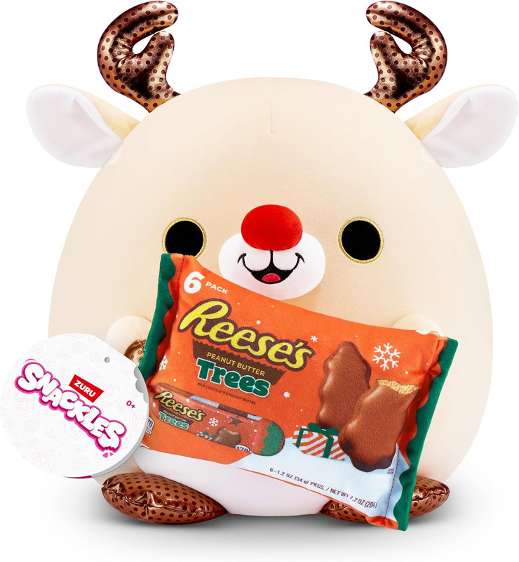 Snackles 77606J, Hedgehog (Mentos, Fruit), Series 2, groot pluche speelgoed, groot (40 cm