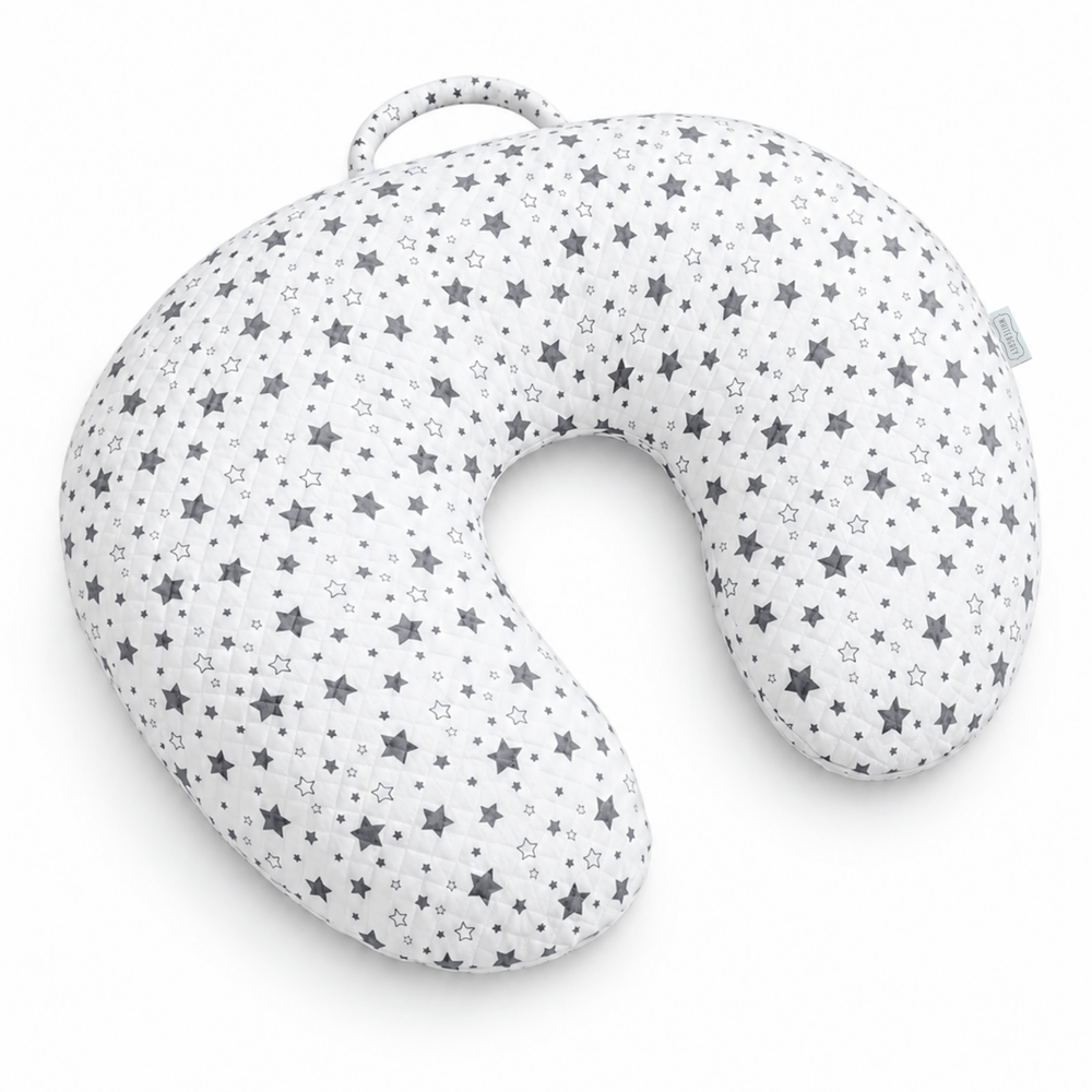 White&Grey - Baby Feeding Pillow - Star
