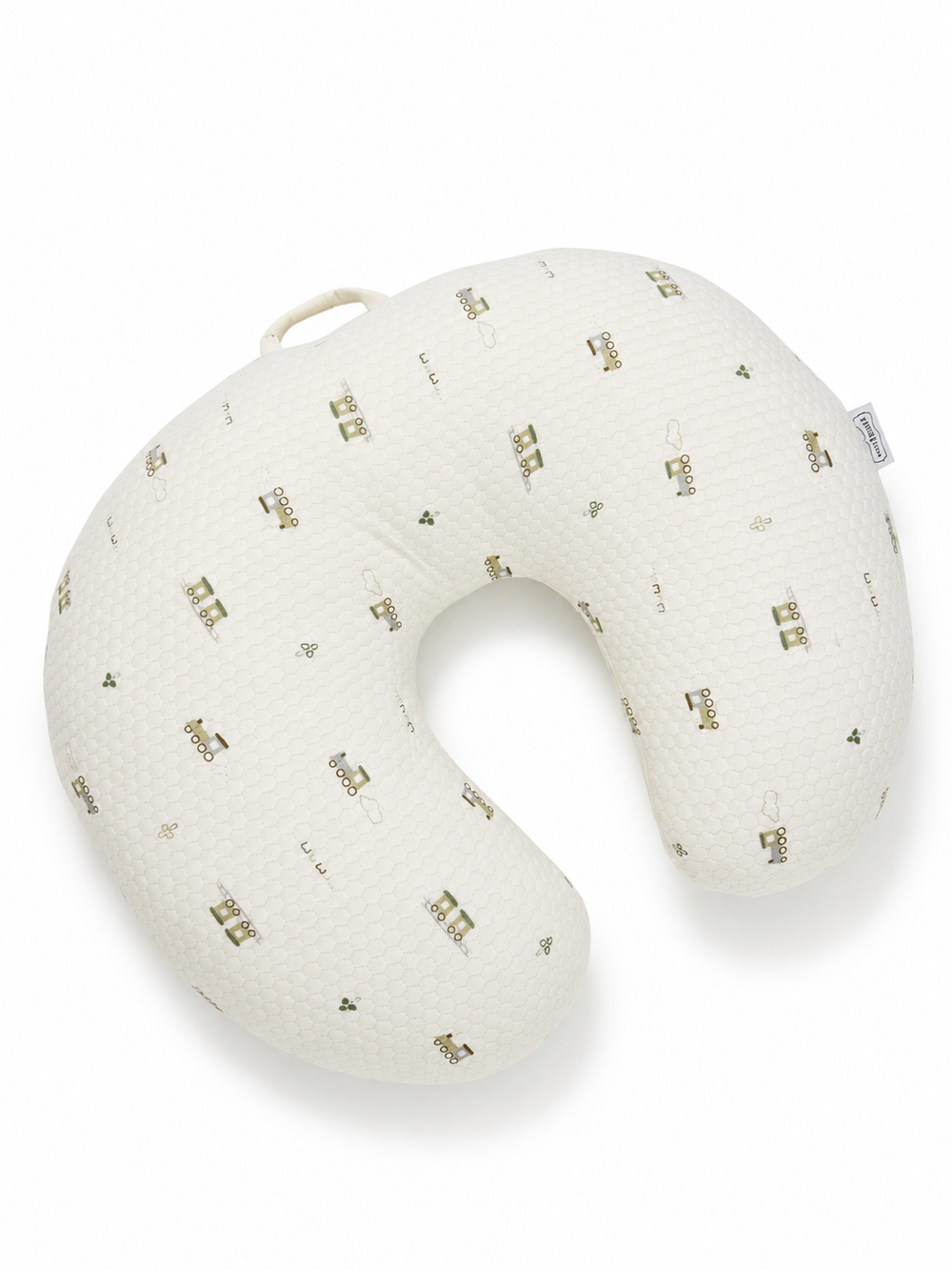 White&Grey - Baby Feeding Pillow - Tiny Trains