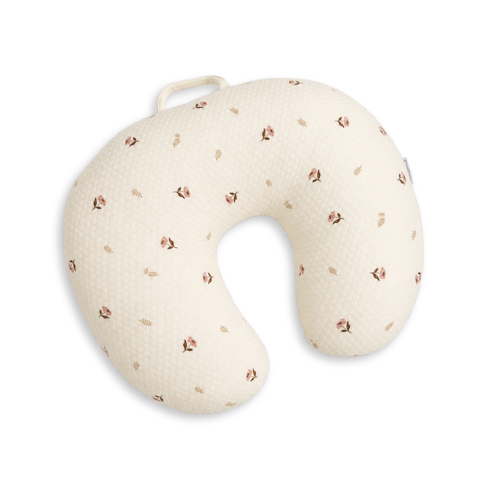 White&Grey - Baby Feeding Pillow - Dusty Rose