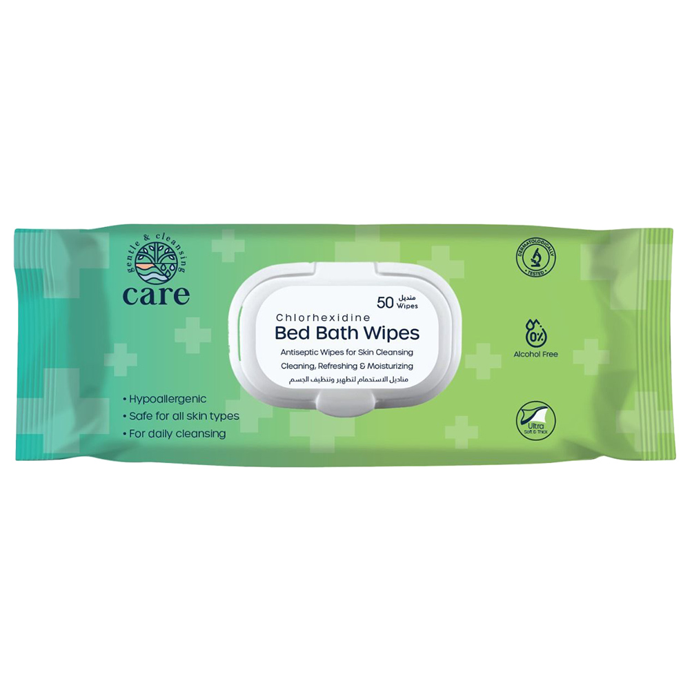 Care - Bed Bath Wet Wipes - Pack of 50