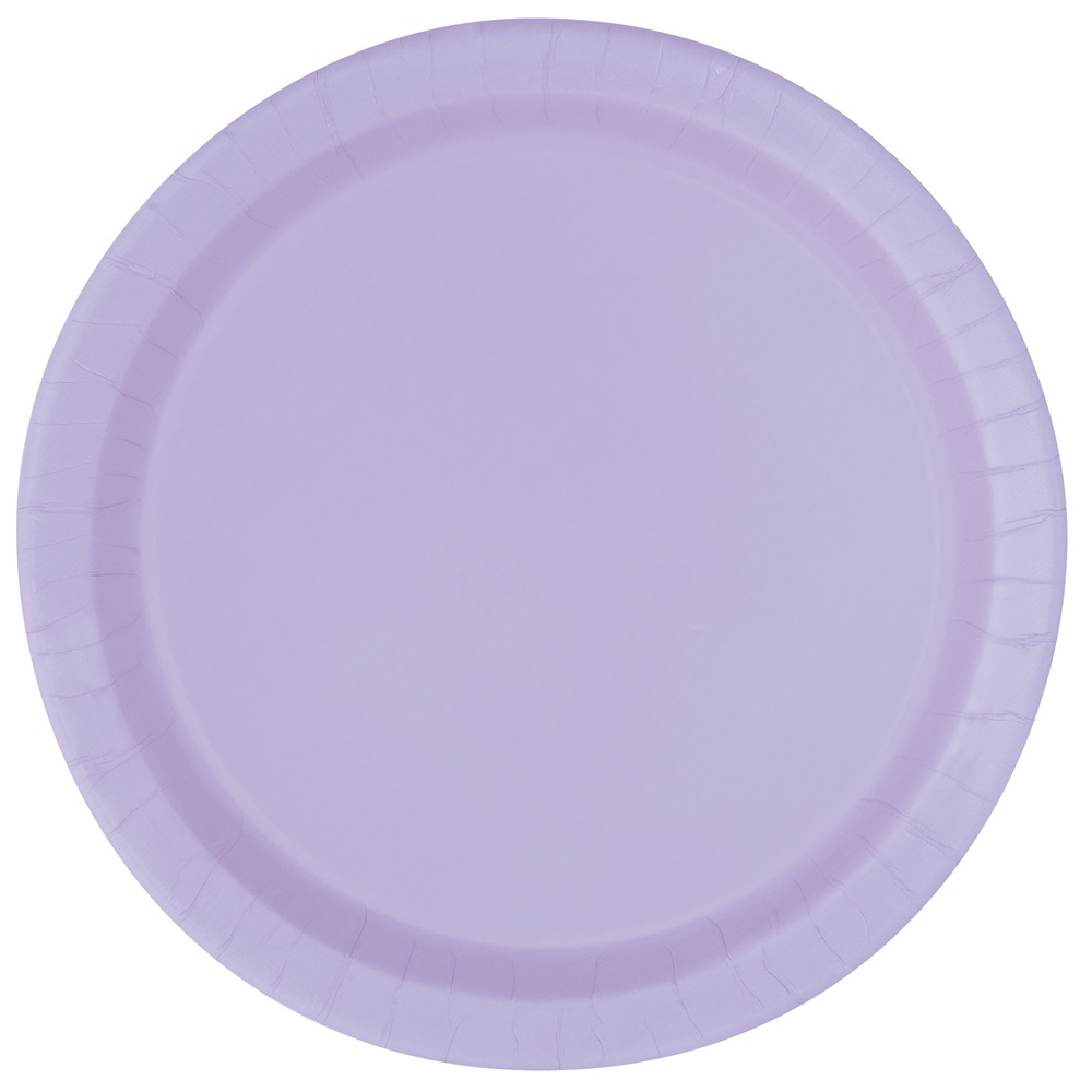 Unique - Party Paper Plates - Lavender Blue - 18 cm - Pack of 20