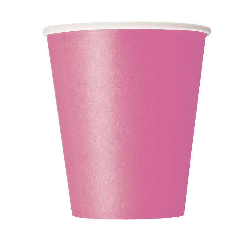 Unique - Party Cups - Hot Pink - 14 Pcs - 266 ml